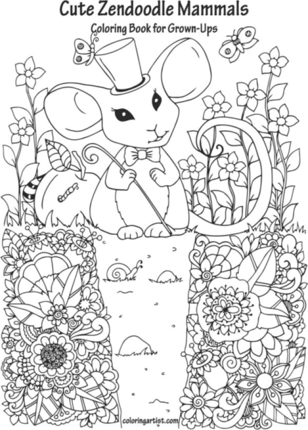 Cute Zendoodle Mammals Coloring Book for Grown-Ups av Nick Snels (Paperback)