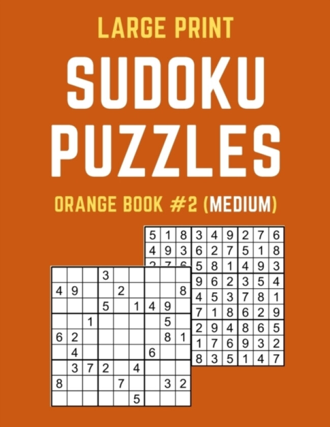 Large Print Sudoku Puzzles Orange Book #2 (Medium) av Puzzy Publishers (Paperback)