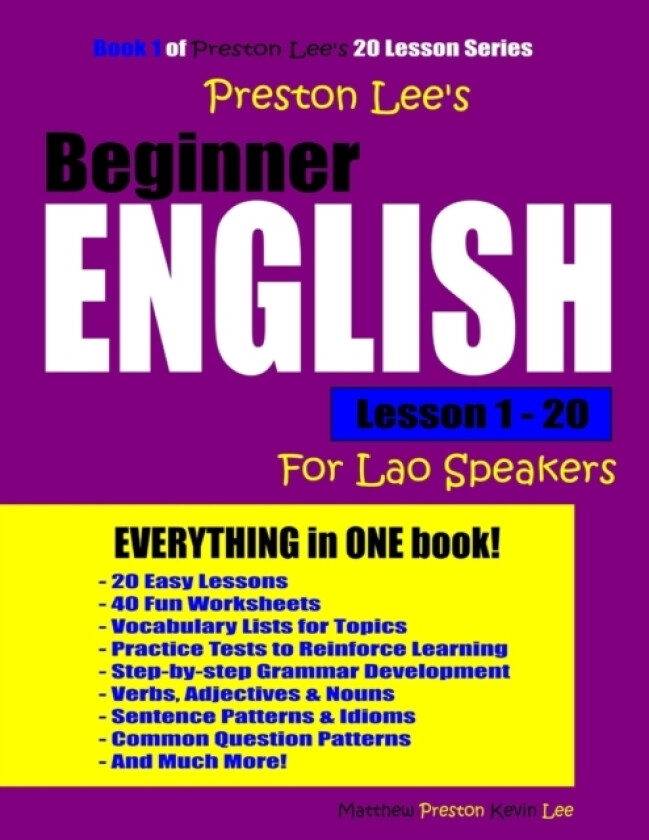 Preston Lee's Beginner English Lesson 1 - 20 For Lao Speakers av Matthew Preston, Kevin Lee (Paperback)