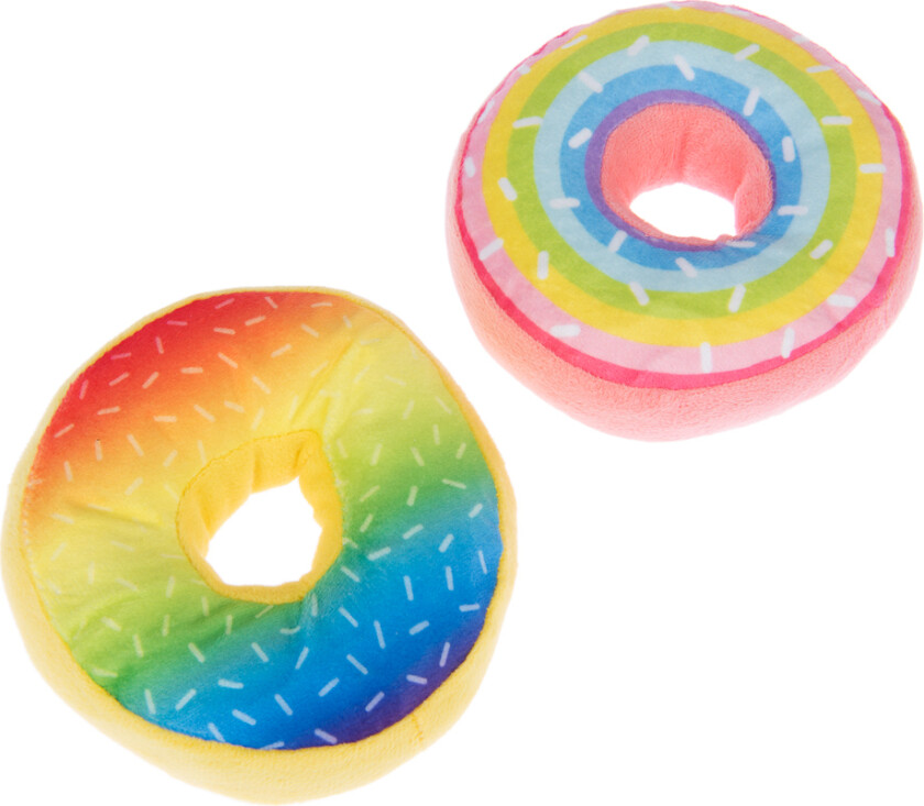 Hundeleke Squeaky Donuts Set - 2-pakning: Ø 14 cm