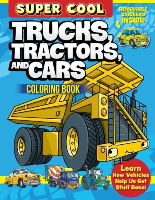 Super Cool Trucks, Tractors, and Cars Coloring Book av Matthew Clark