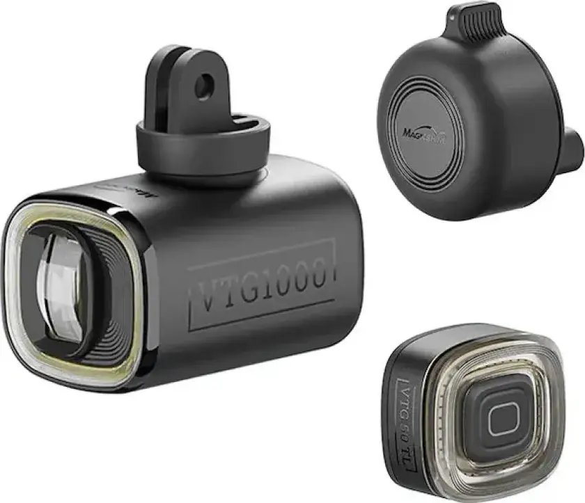 VTG 1000 forlykt sort med remote control 100 lumen