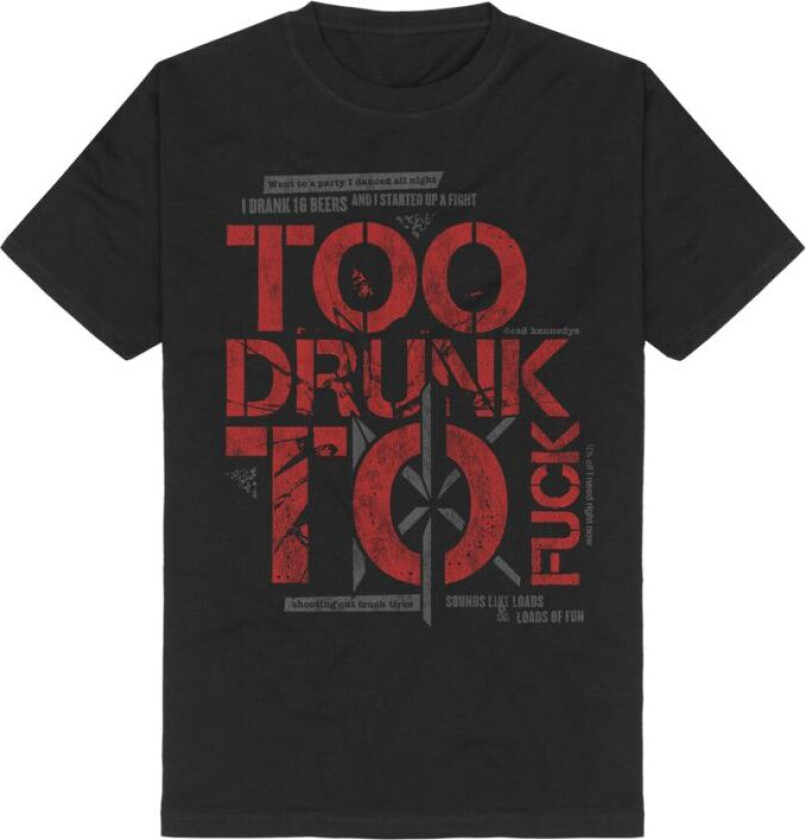 T-skjorte - Too Drunk - S til 3XL - Herrer - svart