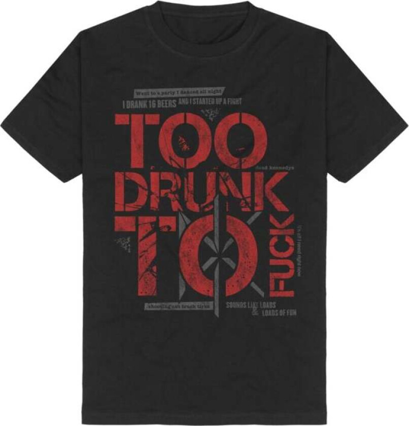 T-skjorte - Too Drunk - S til 3XL - Herrer - svart