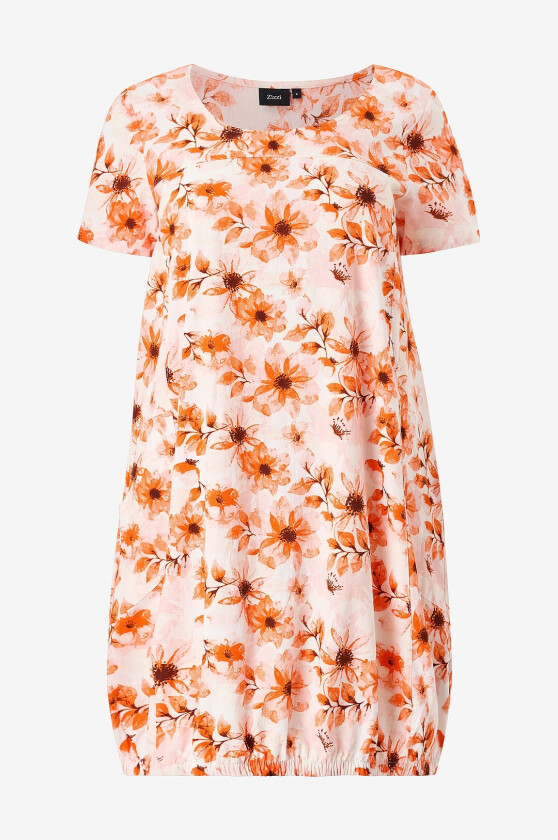 Kjole jEasy S/S Aop Dress - Orange
