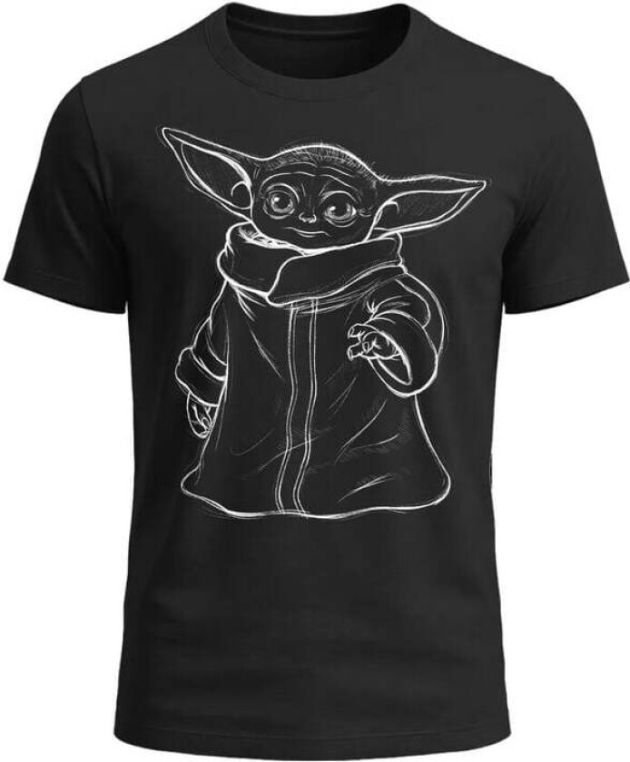 Disney T-skjorte - The Madalorian - Grogu - S til XXL - Herrer - svart