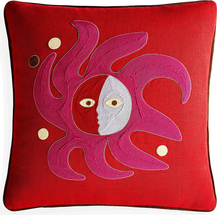 Uk Kit Playa Corded Pillow Sun - Red - ONE SIZE