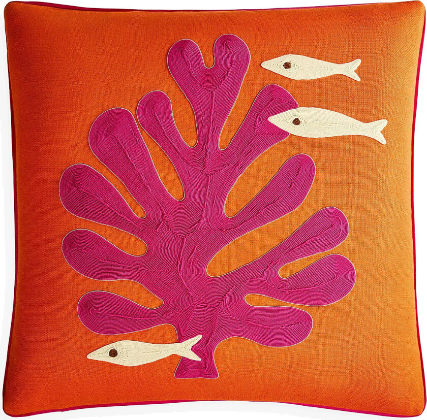 Uk Kit Playa Corded Pillow Coral - Orange - ONE SIZE