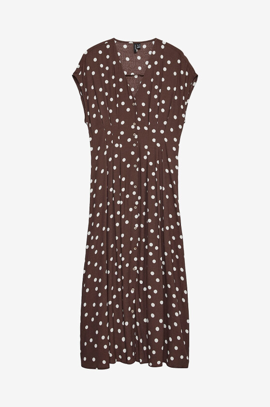 Kjole vmElisa SL Pleat Shirt 7/8 WV - Grå