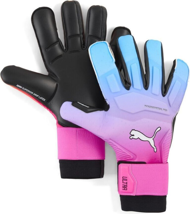 Keeperhansker Ultra Ultimate Hybrid Showtime - Ultra Blue/poison Pink/svart, størrelse 7