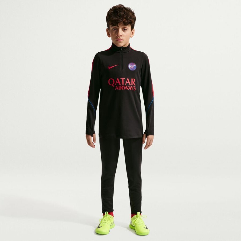 Bilde av Paris Saint Germain Treningsskjorte Dri-FIT Strike Drill - Svart/Rød Barn - Nike, størrelse M: 137-147 cm