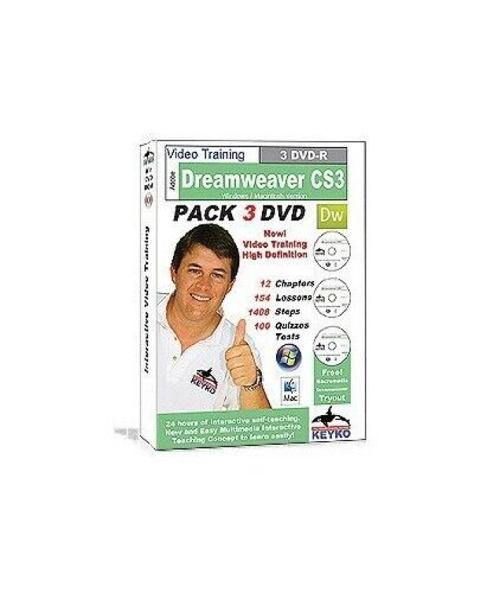 Adobe Dreamweaver CS3 Tutorial Training in 3 DVDs By Keyko - Game  52VG