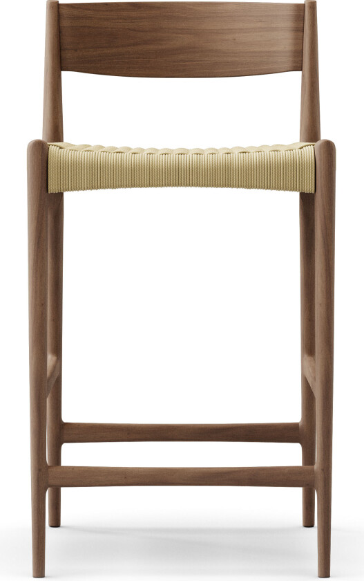 Pia Counter Stool W47 x D43 x H85 cm Walnut - oil - Barstoler & barkrakker - Poul Cadovius - Brun - Tre