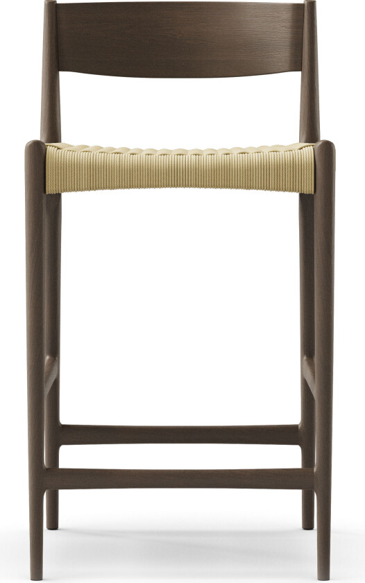 Pia Counter Stool W47 x D43 x H85 cm Smoked oak - oil - Barstoler & barkrakker - Poul Cadovius - Brun - Tre