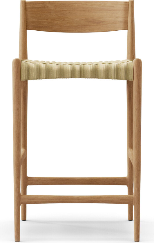 Pia Counter Stool W47 x D43 x H85 cm Oak - oil - Barstoler & barkrakker - Poul Cadovius - Beige - Tre