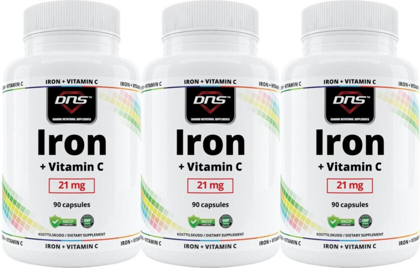 3-pack Iron + Vitamin C - 3 x 90 kapsler