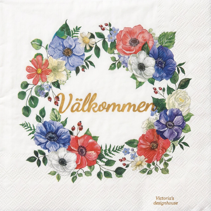 Servietter Midsommar Velkommen - 20-pakning