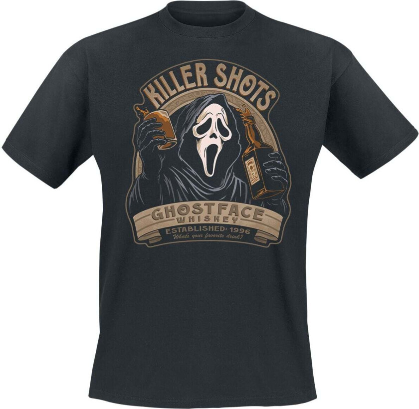 T-skjorte - Ghostface - Killer Shots - M til XXL - Herrer - svart