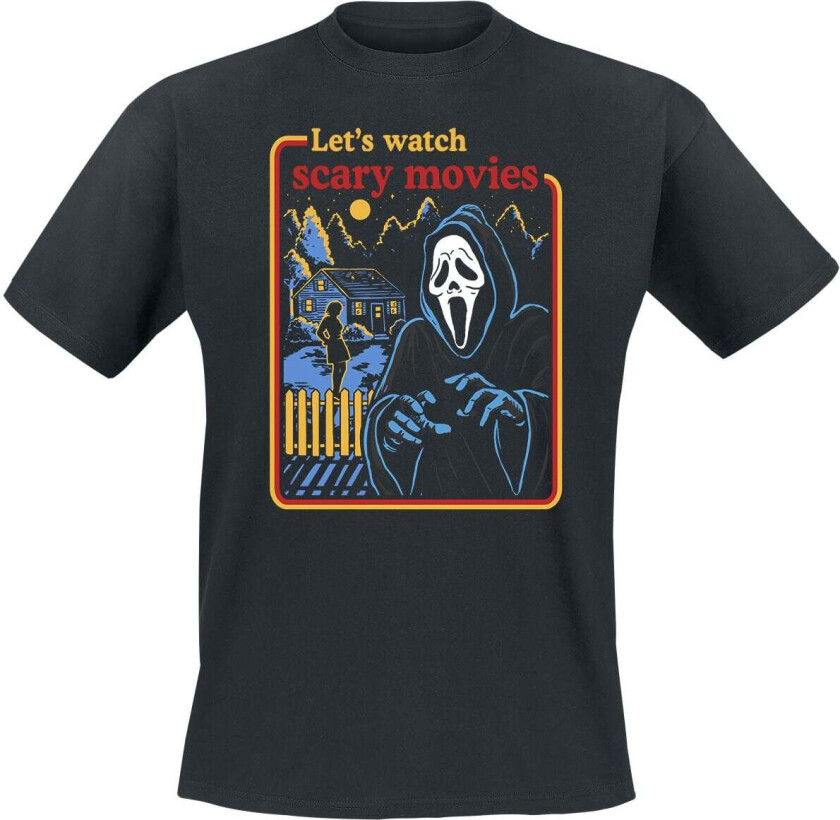 T-skjorte - Ghostface - Let`s Watch Scary Movies - M til XXL - Herrer - svart