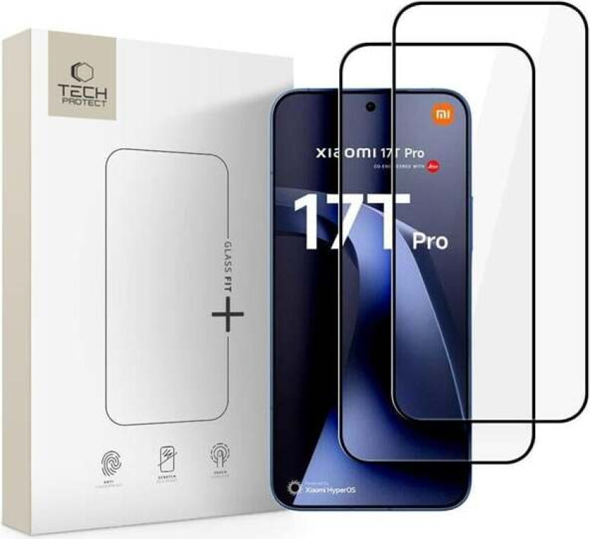 Glass Fit+ 2-Pack Tempered Glass for Xiaomi 17T Pro - Black