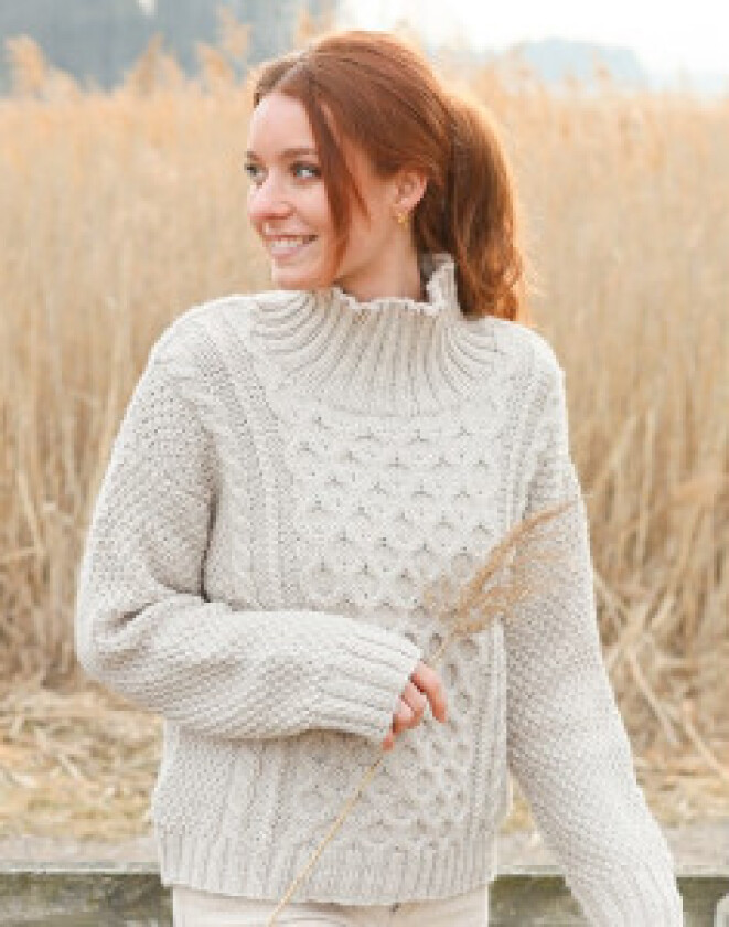 Sweet Honeycomb Jumper by DROPS Design - Bluse Strikkeoppskrift str. S - XXX-Large
