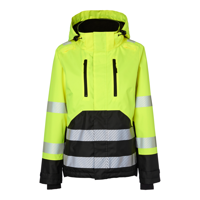 150W Skalljakke varsel, gul/svart, klasse 3 XL