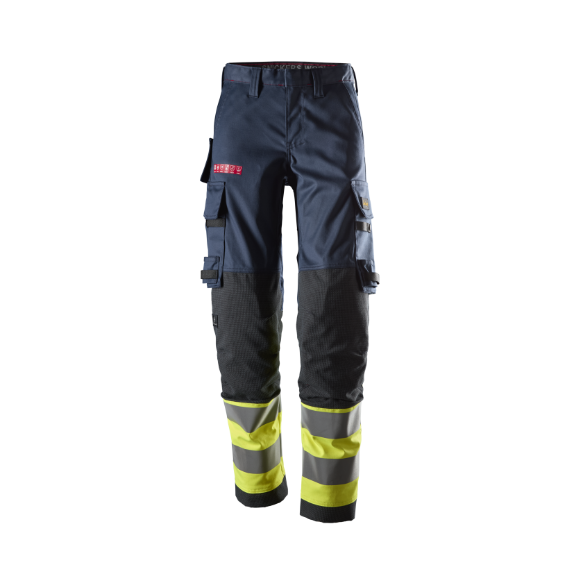 ProtecWork 6764 Varselbukse synlighet, marineblå/gul, dame, klasse 1, flammebeskyttelse 54