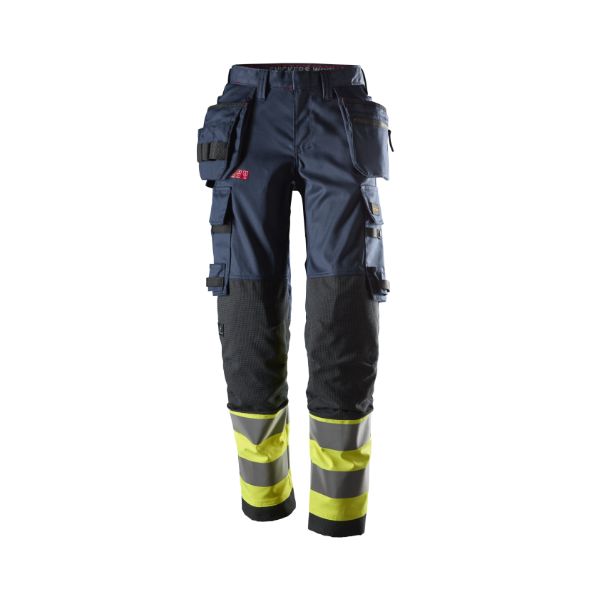 ProtecWork 6767 Varselbukse synlighet, marineblå/gul, dame, klasse 1, flammebeskyttelse 46