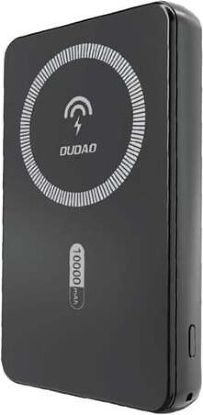 K14S Magnetic Power Bank 20W 5000mAh 1x USB-A 1x USB-C - Black Nødlader - Svart - 5000 mAh