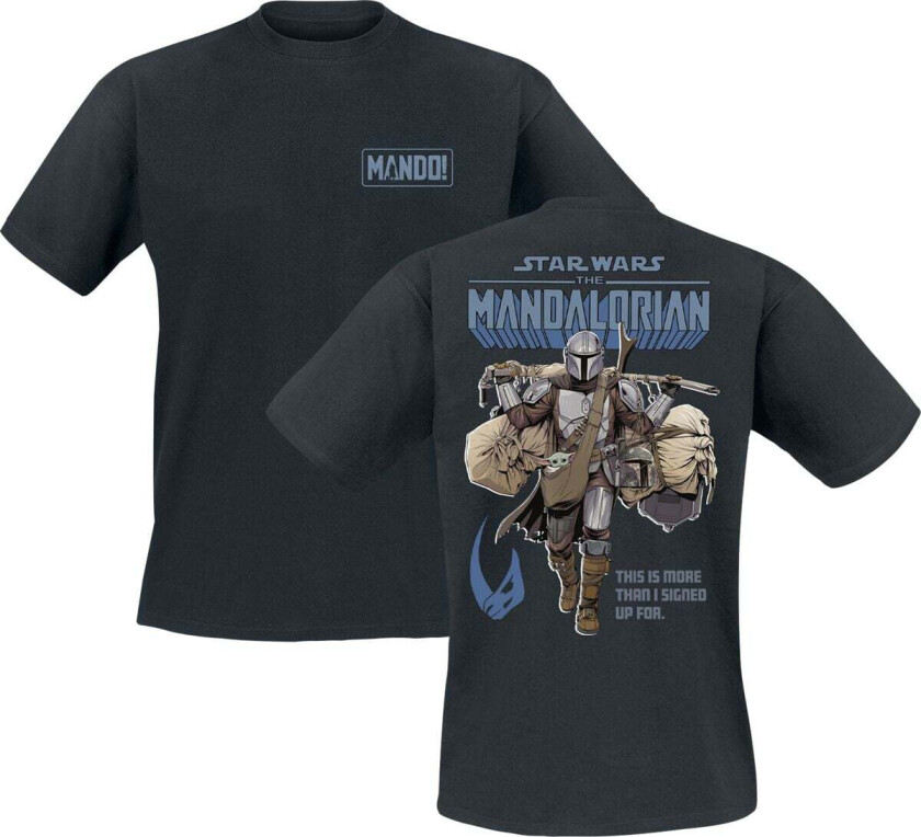 T-skjorte - The Mandalorian - Mando - M til 5XL - Herrer - svart