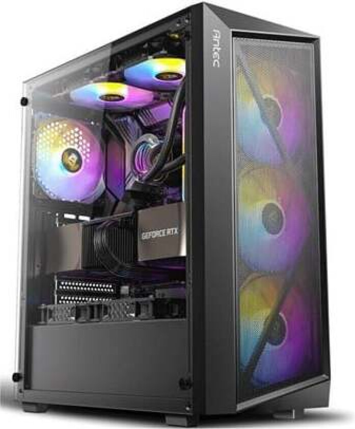 AX67 ARGB - mid tower - ATX - Kabinett - Tower - Svart