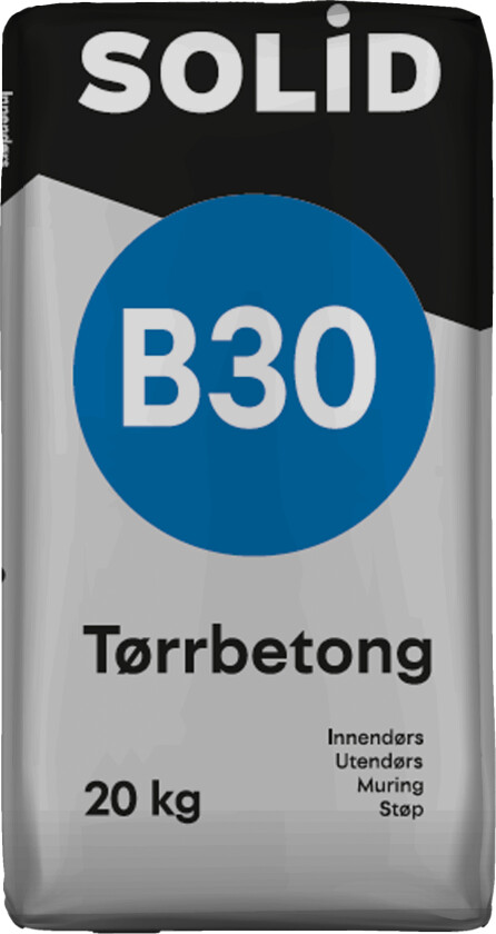 STØP SOLID B30 TØRRMØRTEL 20KG