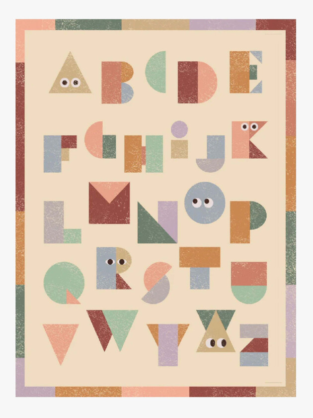 Matte 160x230, Spell The Fun Alphabet - Gulvtepper - Polyester,Bomull