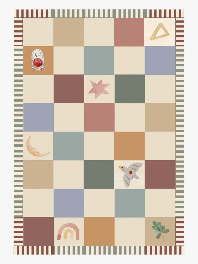 Matte 120x160, Patch & Play - Gulvtepper - Polyester,Bomull