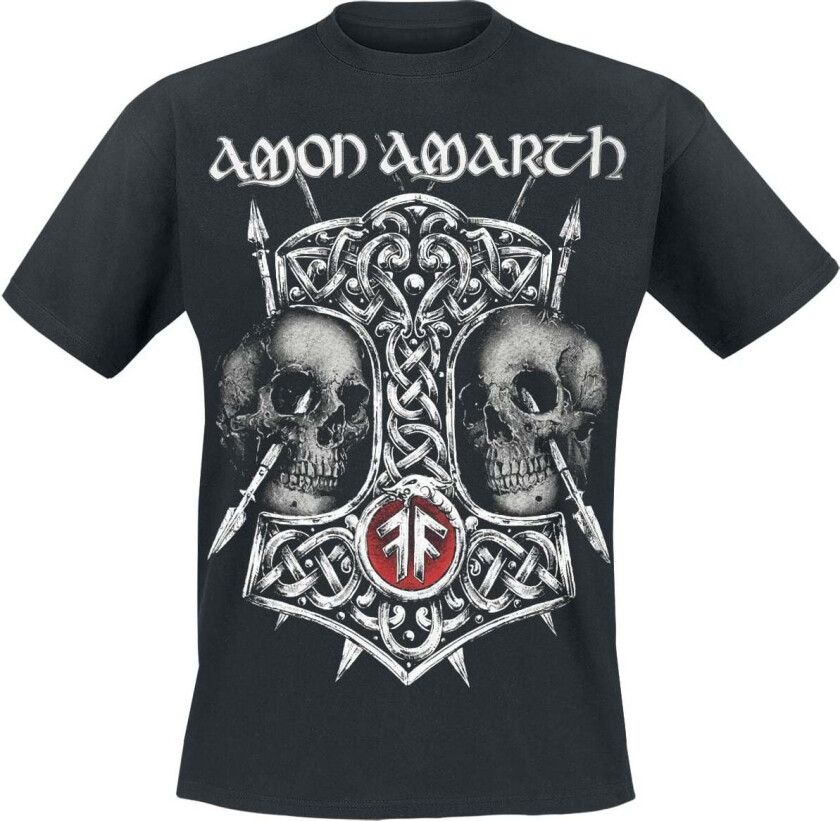 T-skjorte - Hammer & Skulls - S til 5XL - Herrer - svart