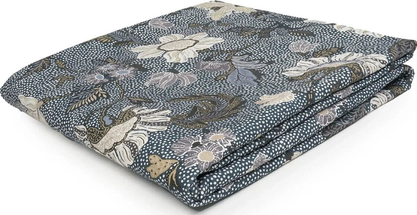 Table Cloth Flower Linen - Navy - ONE SIZE
