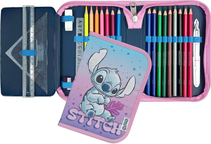 Undercover Pennal med innhold - Disney Stitch