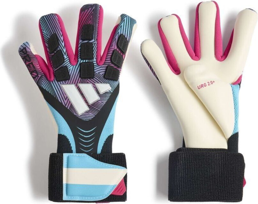 Keeperhansker Predator Pro Strap - Svart/turkis/team Real Magenta, størrelse 10½