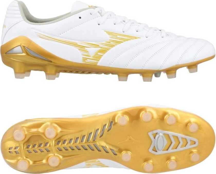 Monarcida Neo Iii Pro Fg Bright Gold - Hvit/gull/cool Grey - Gress (Fg), størrelse 39