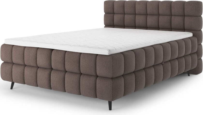 Sabeno sengesett boblete kontinentalseng med oppbevaring 160x200 cm - Tonall 22