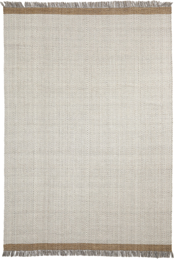 KAVE HOME Brina-teppe, med fiskebensmønster, rektangulært - beige jacquardull (300x200)