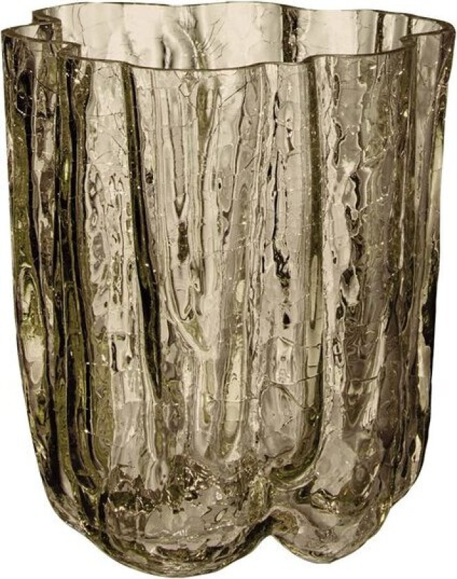 Crackle vase 12,1 cm taupe