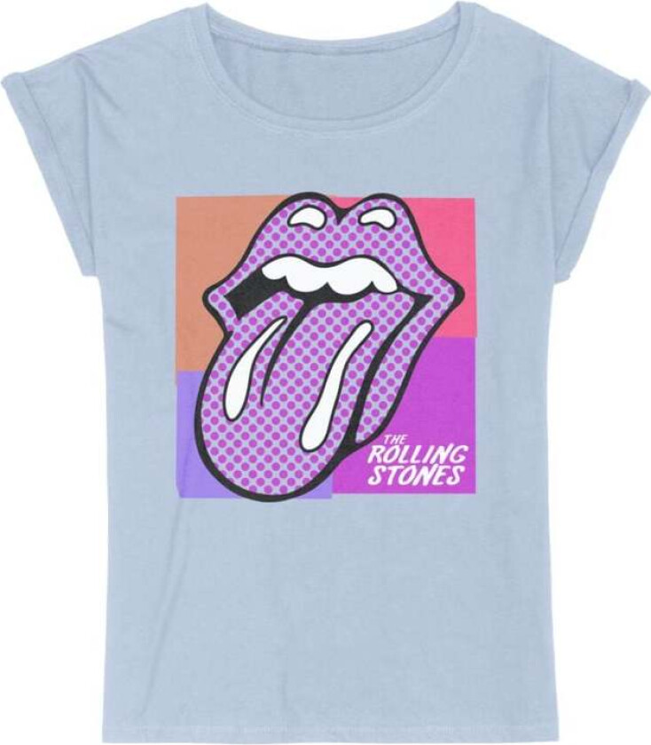 T-skjorte - Pop Squares - S til 3XL - Damer - lyseblå