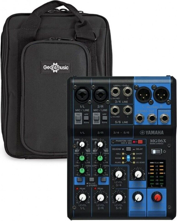 MG06X Analog Mikser med Gear4music Veske