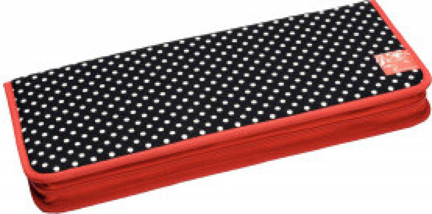 Bilde av Penalhus til strikkepinner Polka Dots Sort / Svart 20x43 cm