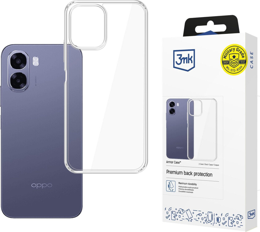 3mk Armor-etui til Oppo A6 4G / A6K 4G – Gjennomsiktig