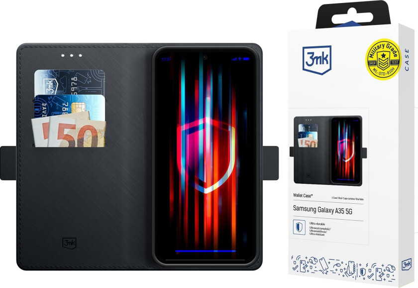 3mk lommeboketui til Samsung Galaxy A27 5G – svart