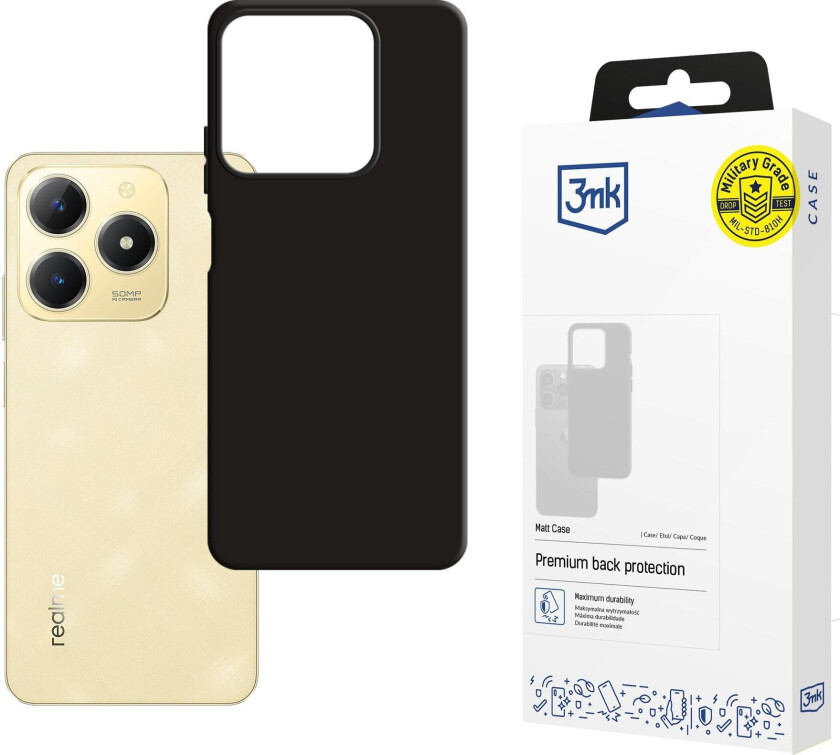 3mk matt deksel til Realme C61 – svart