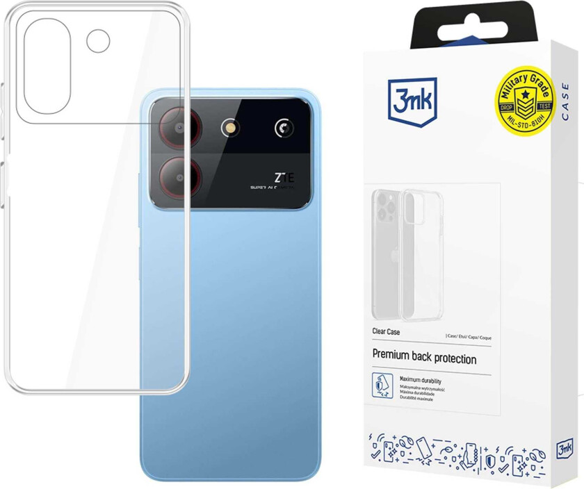 3mk gjennomsiktig deksel til ZTE Blade A54 – gjennomsiktig