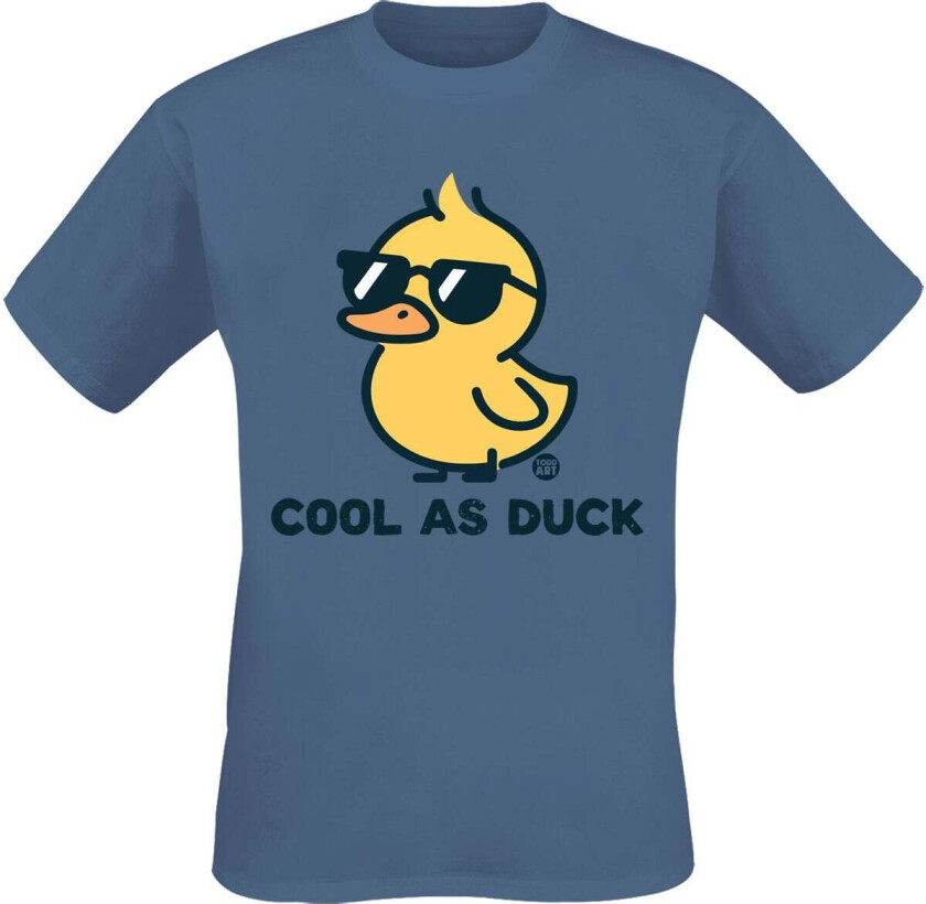 Fun T-skjorte - Cool As Duck - M til 3XL - Herrer - blå